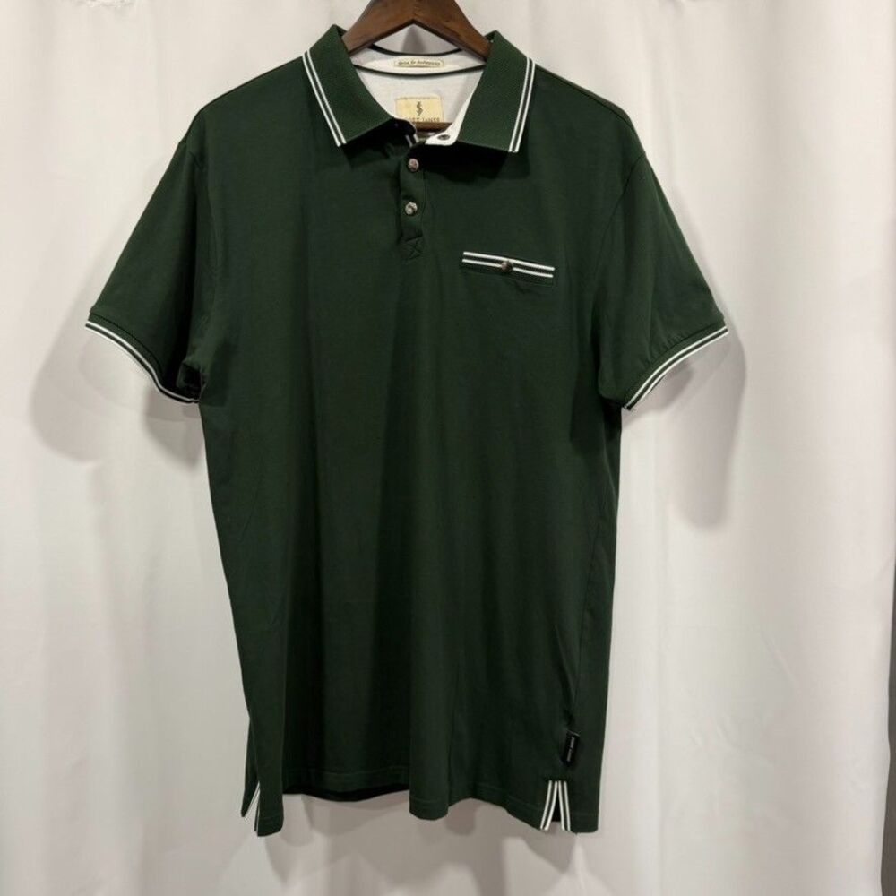 Scott James Men’s Green XL Short Sleeve Polo Shirt 573